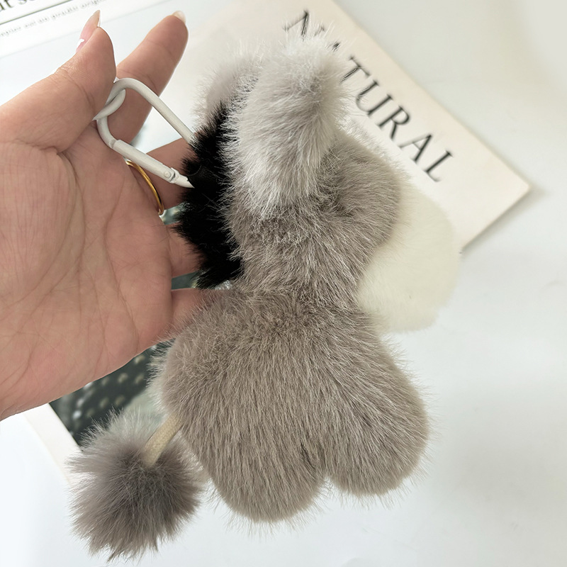 Personalidad creativa pequeña muñeca de burro llavero colgante colgante de coche mochila escolar para hombres y mujeres pareja modelo anillo colgante