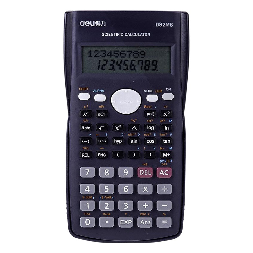 Calculadora científica multifuncional portátil para estudiantes Deli D82MS