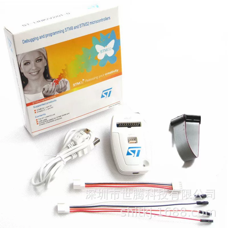 ST-LINK V2 Программатор для STM8/STM32 - Надежный симулятор и загрузчик от 世腾, Прост в использовании!