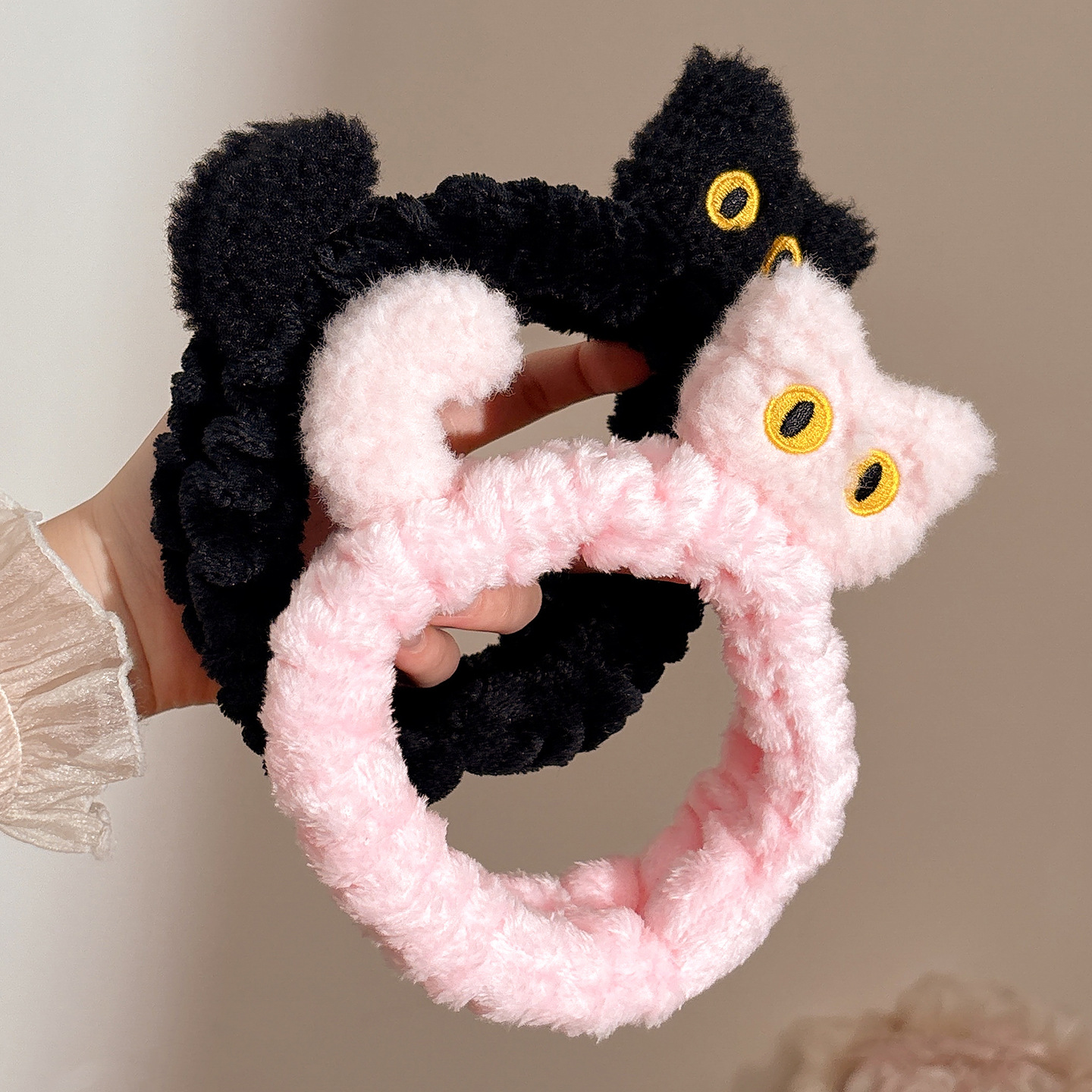 Maquillaje y lavado de la cara especial banda de cabello para mujeres primavera y otoño invierno dulce multifuncional antideslizante de alta elasticidad no estrangulación banda de cabello