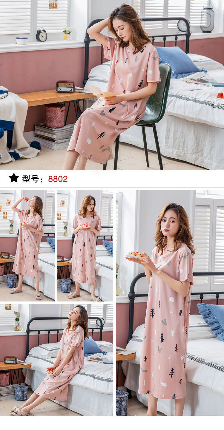 短袖睡裙详情图