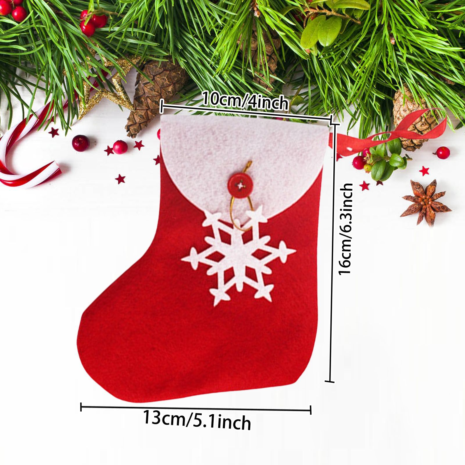 Decoraciones de Navidad transfronterizas copo de nieve calcetines de Navidad árbol de Navidad colgante bolsas de regalo regalos para niños de Navidad