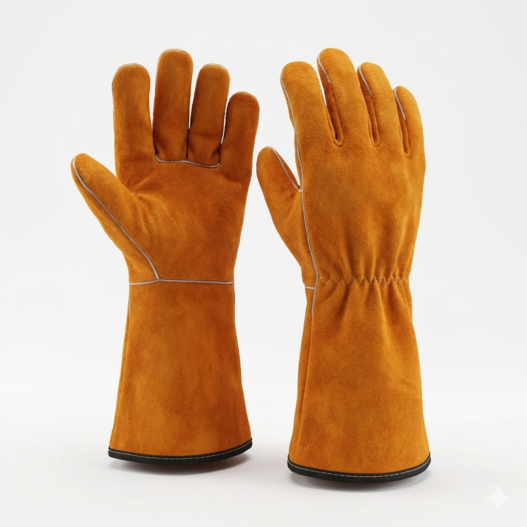 厂家现货电焊手套焊工劳保皮革防滑防割耐高温手部防护批发耐磨