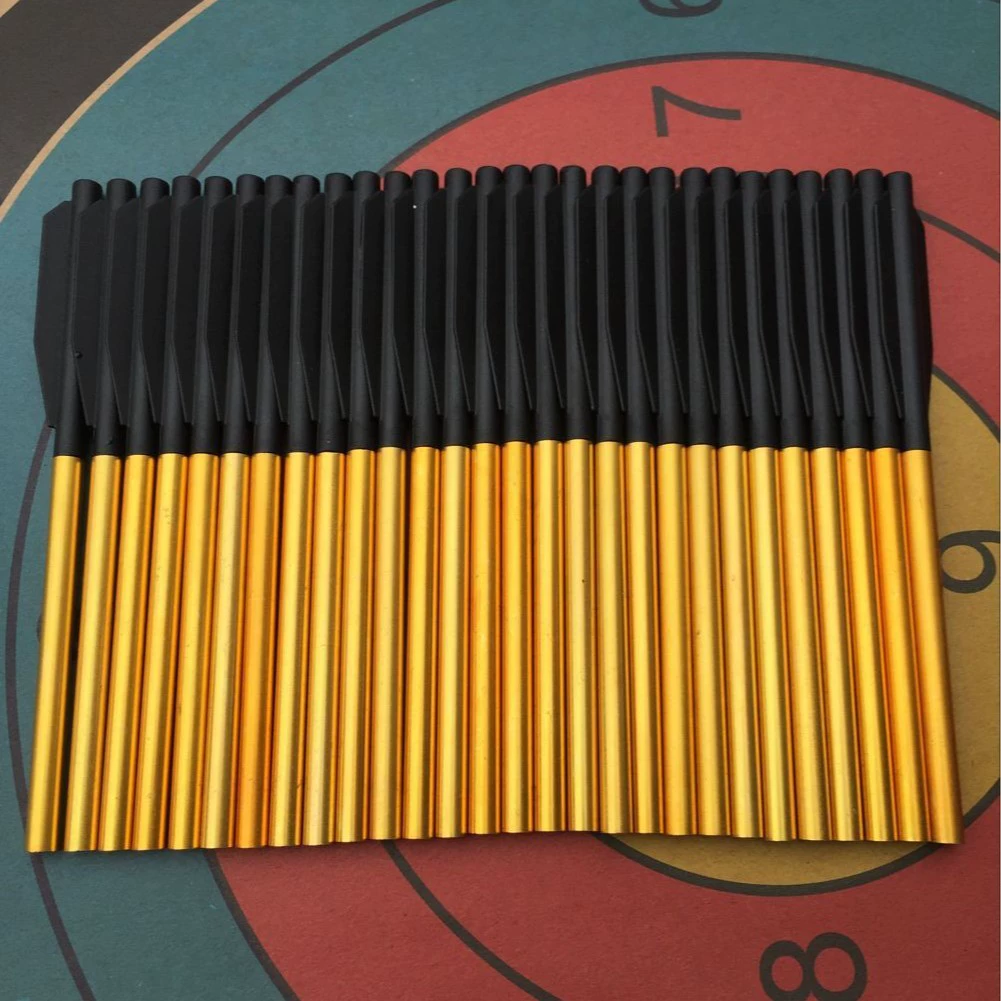 Производитель поставляет 168 стрел, 6.3inch стрелы с золотистым алюминиевым корпусом, оборудование для стрельбы, блочный лук и стрелы.