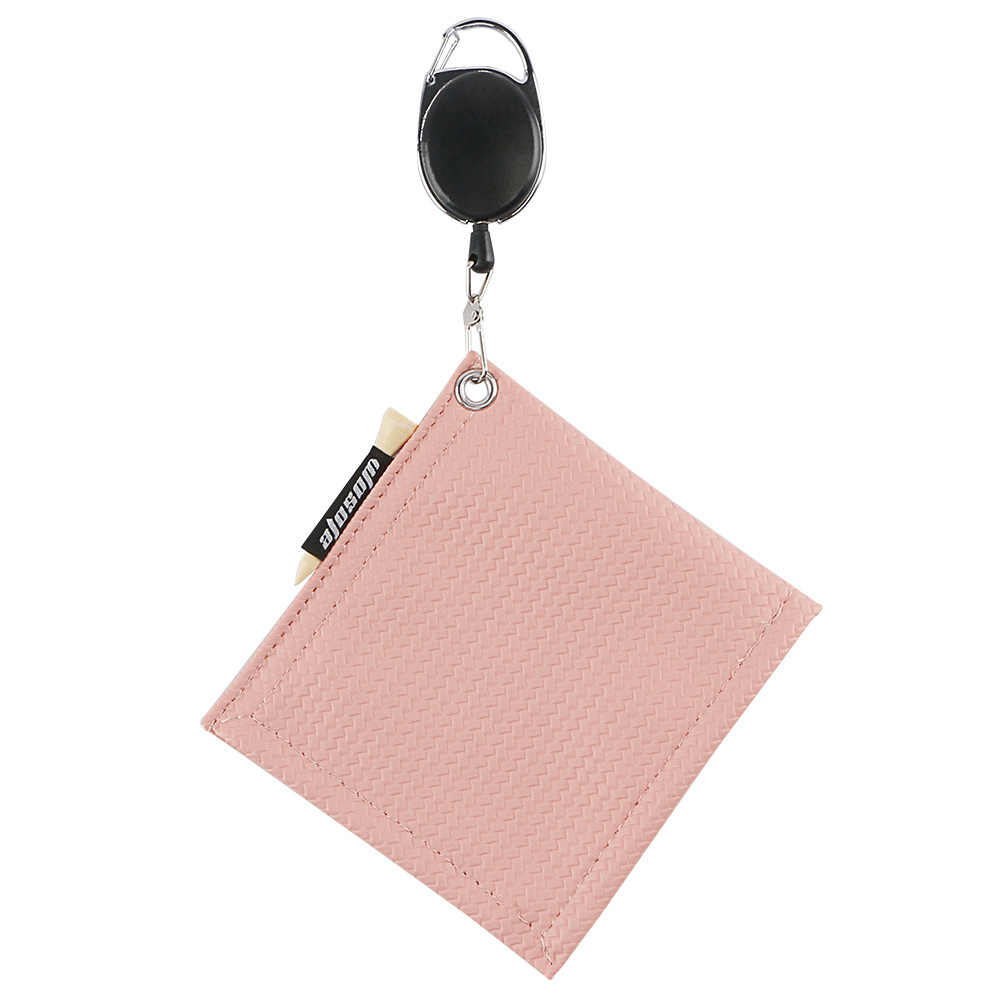 Nuevo Club de Golf pelota de limpieza paño Club fácil de tirar colgando hebilla toalla retráctil fácil de tirar cuerda de alto grado Pu de cinco colores