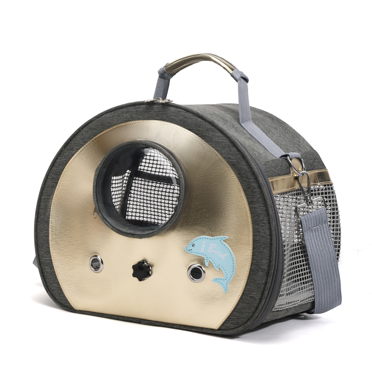 Hola novia pequeña bolsa de perro de sol, bolsa de pájaros, bolsa de mascotas, transpirable, transparente, portátil de un solo hombro