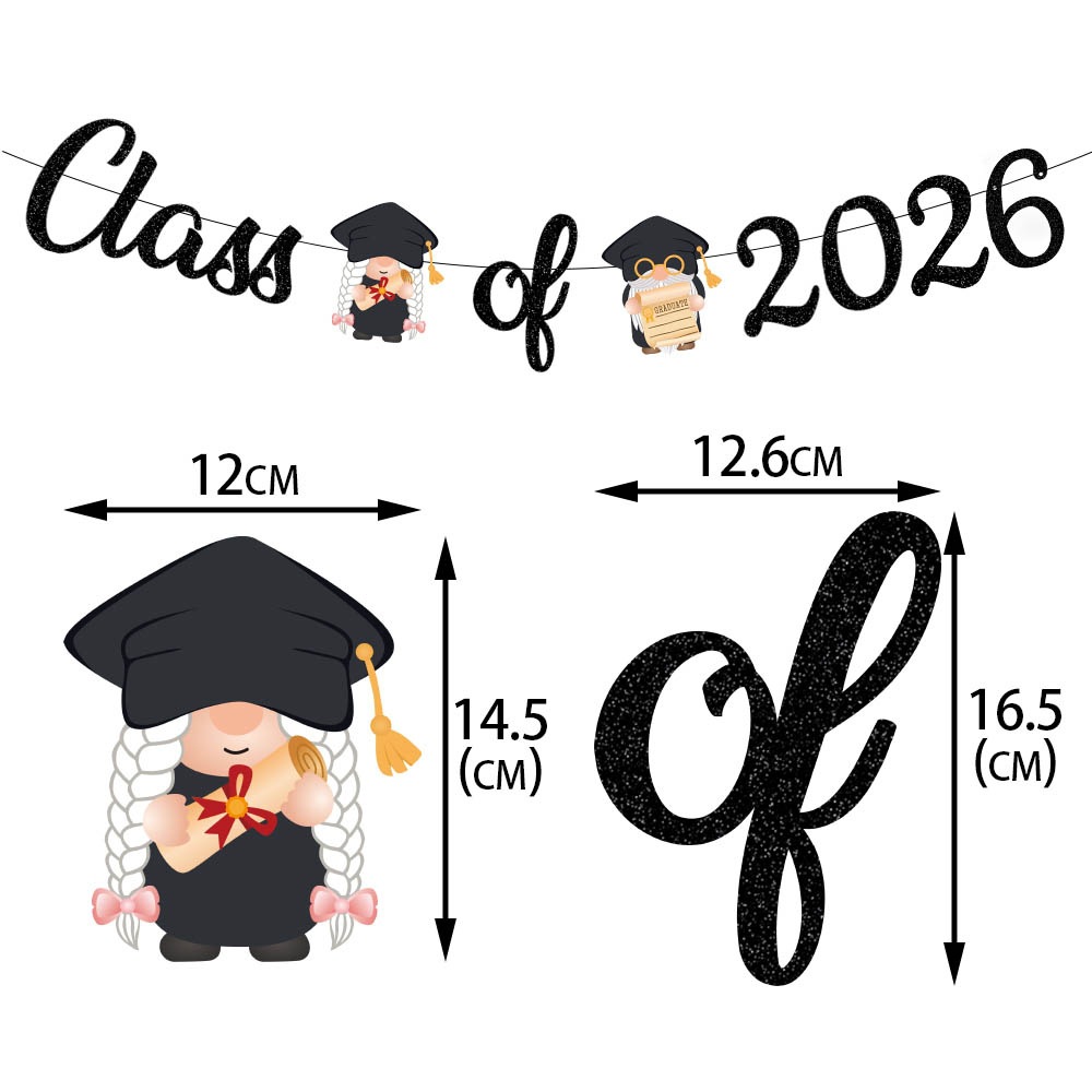 Tema enano transfronterizo temporada de graduación decoración del partido tire bandera pastel tarjeta inserción graduación escena diseño tire flor plug-in