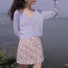小个子高腰碎花短裙女夏季2023新款韩版百搭半身裙字裙包臀裙子