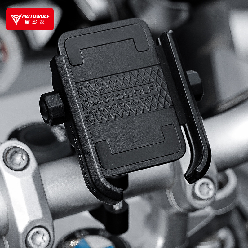 MOTOWOLF motocicleta soporte de teléfono móvil Universal bicicleta eléctrica vehículo navegación aleación de aluminio soporte de teléfono móvil