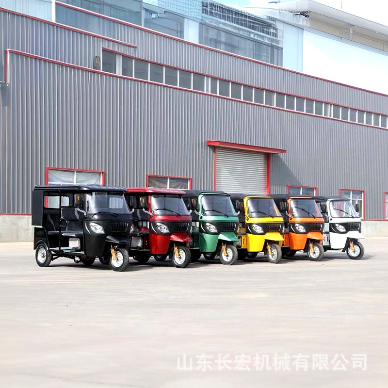 Tuktuk motocicleta triciclo eléctrico pequeño bajaj tuktuk exportación de pasajeros bajiaji TVS triciclo