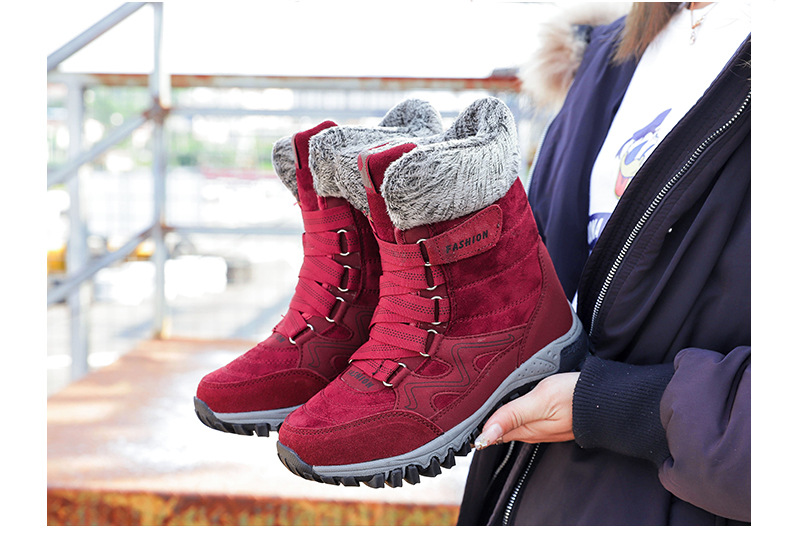 Women's Snow Boots Plush Lined Warm Winter Cold Resistant Boots_voghion.com