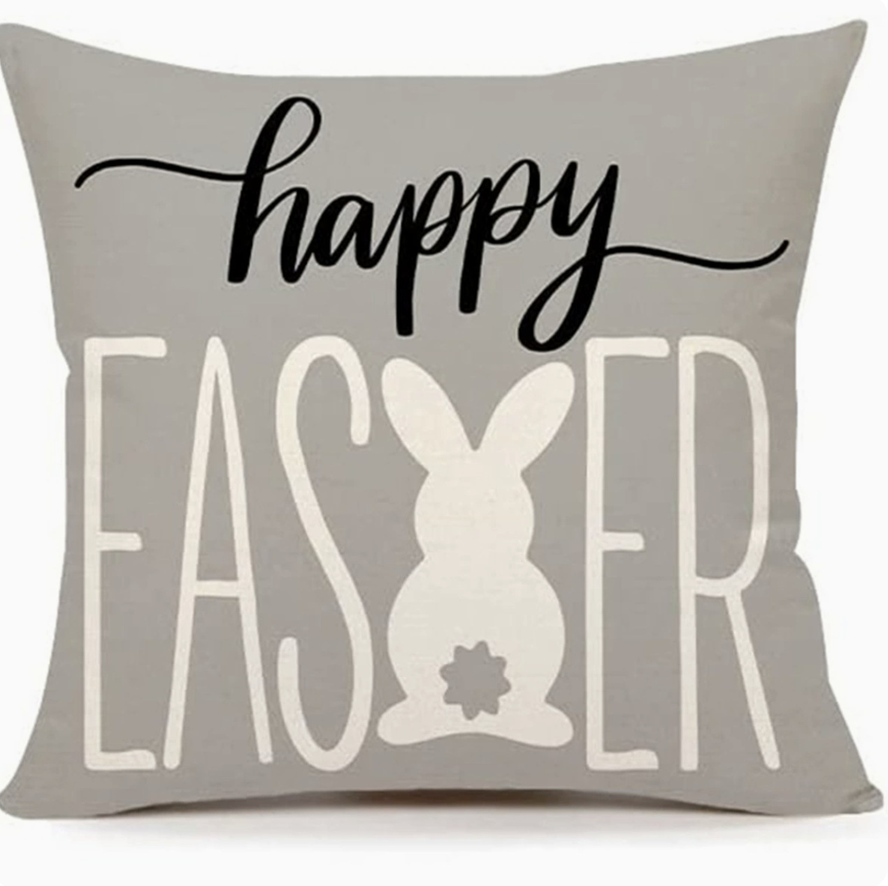 Amazon nuevo huevo de Pascua transfronterizo funda de almohada lino conejo simple funda de almohada cojín de sofá doméstico