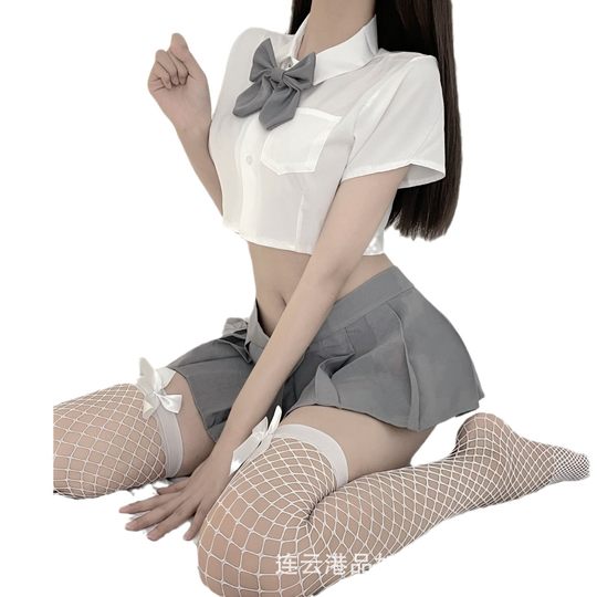 Guanyun JK uniform seductive pure wind hot girl sexy suit college style small chest pure soft girl short pleated skirt