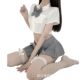 Guanyun JK uniform seductive pure wind hot girl sexy suit college style small chest pure soft girl short pleated skirt