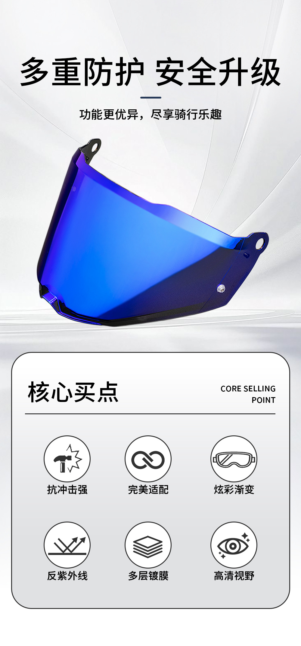 Helmet Lenses Are Compatible with Ls2 Mx702, Pioneer Ii Rally Helmets, and Are Suitable for Day and Night Use with Uv Protection Lenses