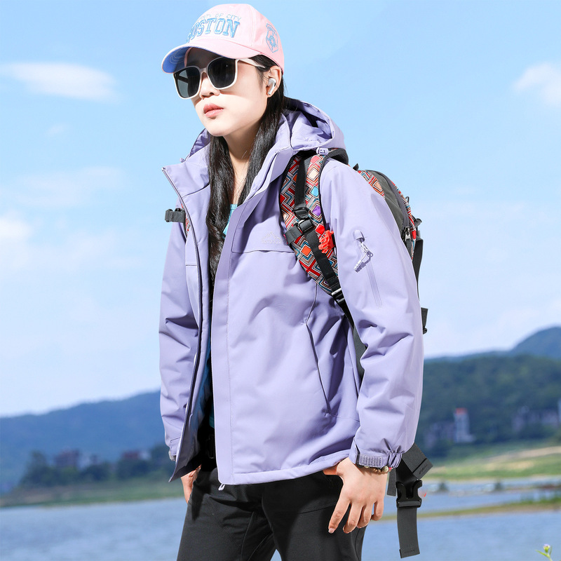 Outdoor Thickened Cotton Jacket Single-Layer Windbreaker Women's Jacket Windproof Warm Cotton Coat Windbreaker Mountaineering Clothing Winter