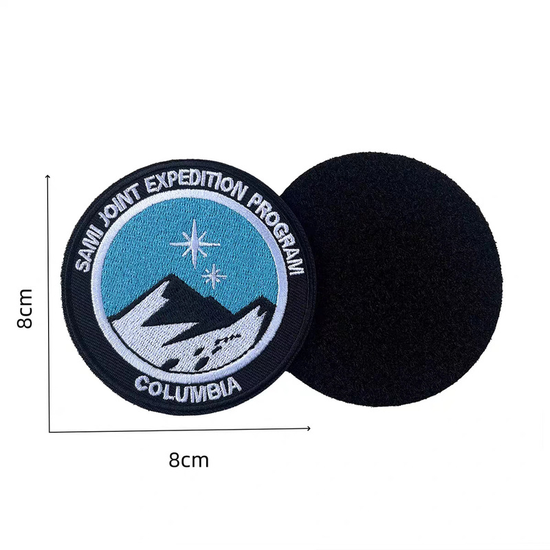 Customizable Colombian Sami Mountain Adventure Embroidered Velcro Badge Outdoor Tactical Morale Badge Armband Cloth Sticker