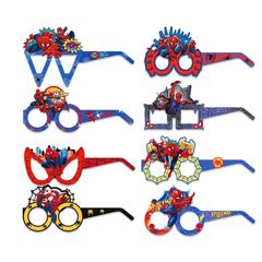 新型スパイダーマンのテーマはメガネセットの子供の誕生日の写真を撮る道具スパイダーマンのパーティーの装飾です。