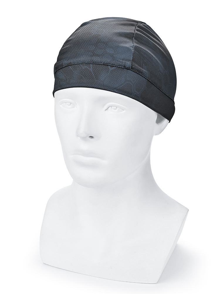 Gorro de malla de ciclismo, deportes al aire libre, correr, transpirable, absorbente de sudor, casco de secado rápido, gorro interior, a prueba de viento, protector solar, sombrero de camuflaje