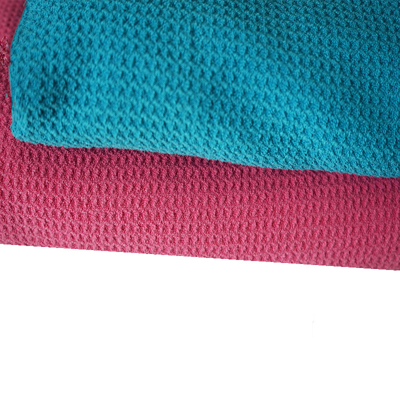 加厚柔软吸水速干家居清洁超细纤维涤锦菠萝格沙滩巾面料