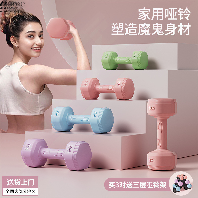 Dumbbells for Women, Fitness Equipment for Home, Slim Belly Barbell, Kettlebells, Children, Teenagers, Female Small Dumbbells, a Pair