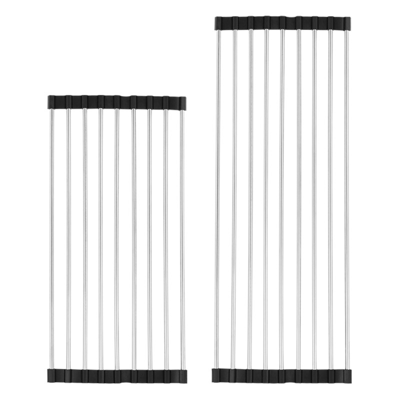 Plegable sin instalación de almacenamiento de cocina tazón plato filtro de agua rack hogar extraíble fregadero de acero inoxidable estante de drenaje