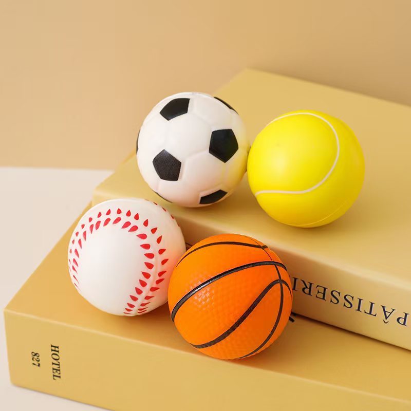 中弾性PUバスケットボール、野球、テニス、サッカー用フォームミニソリッドスポンジボール、弾性発散、越境ストレス軽減|undefined