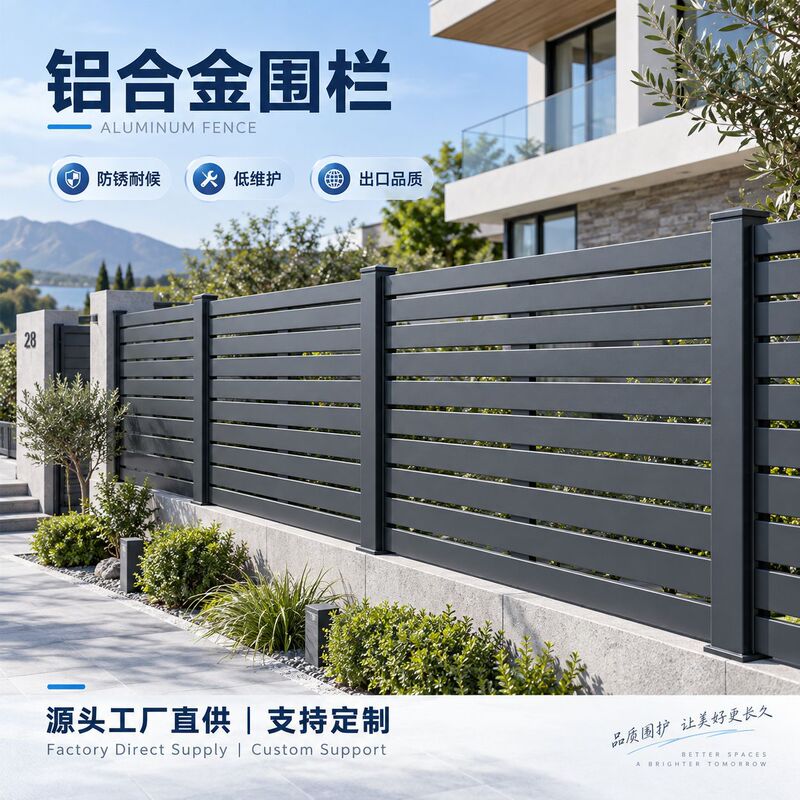 Aluminum Alloy Fence for Villa Courtyards, Aluminum Alloy Fence for Outdoor Gardens, New Chinese-Style Courtyard Wall Aluminum Alloy Fence Aluminum Alloy Fence for Villa Courtyards, Aluminum Alloy Fence for Outdoor Gardens, New Chinese-Style Courtyard Wall Aluminum Alloy Fence