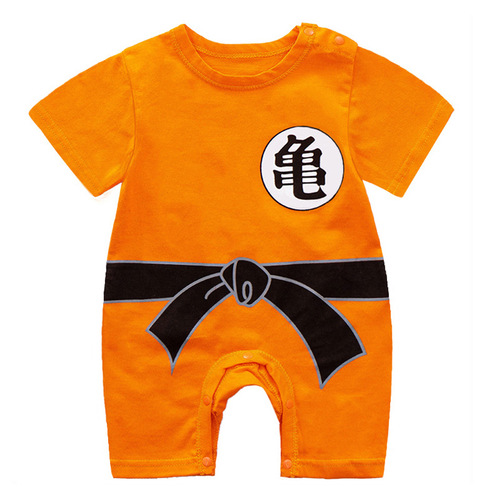 Foreign Trade Baby All-in-One Suit Monkey King Style Summer Baby Pure Cotton T-shirt Nappy Suit Children's Wear Crawling Suit