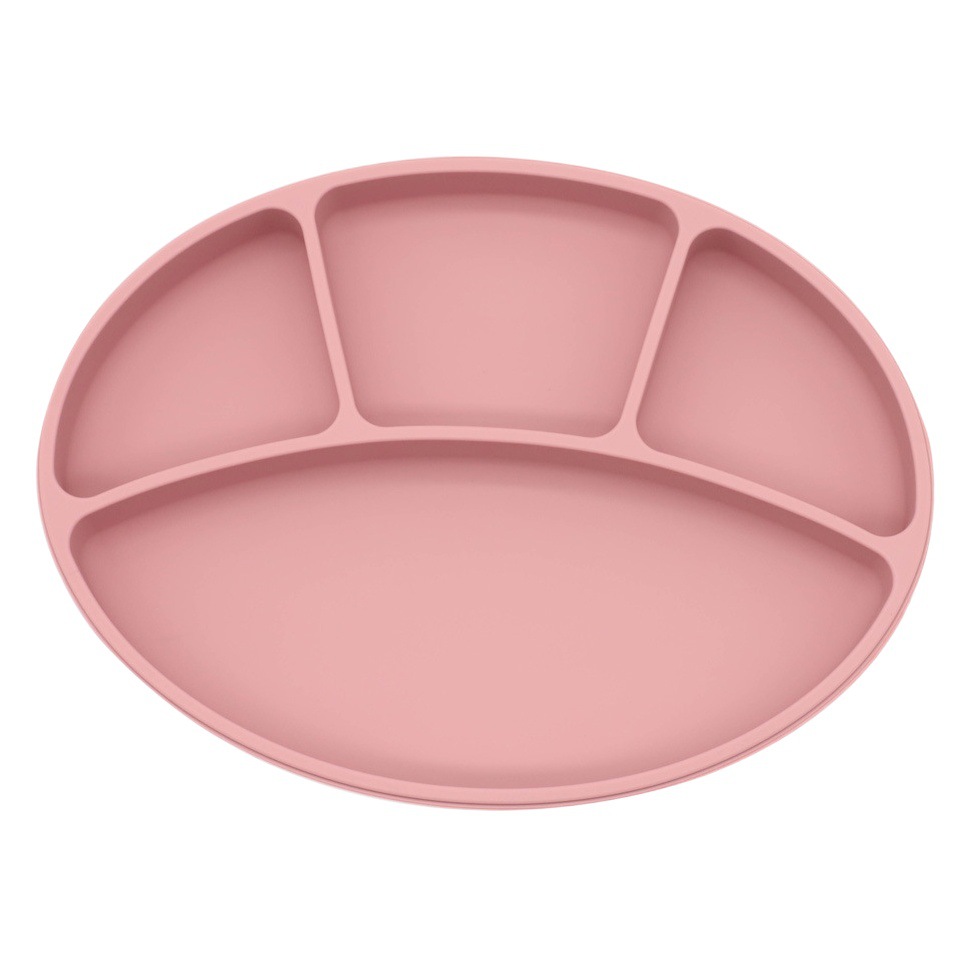 Venta caliente suplemento de alimentos para bebés vajilla de silicona conjunto de silicona para niños lechón tazón integrado Placa de silicona