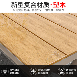 ✅ Outdoor Tables and Chairs Courtyard Garden Outdoor Aluminum Alloy Table Terrace Balcony Nordic Creative Leisure Rattan Table and Chair Cover