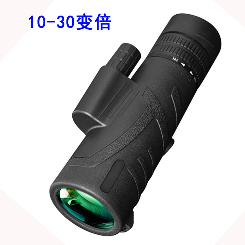 亚马逊新款10-30×42变倍单筒望远镜高倍高清连续变焦望远镜批发