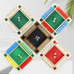Double-sided digital four-sided card game chess children's parent-child board game bar party drinking and drinking order wooden toy