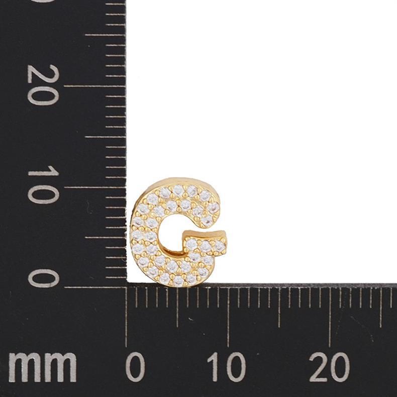 Copper Lady Plating Letter Zircon display picture 15