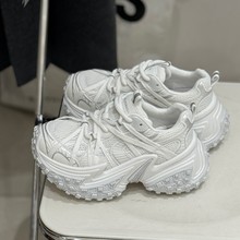 松糕潮老爹运动鞋超火2026春季小个子增高休闲鞋子女厚底新款