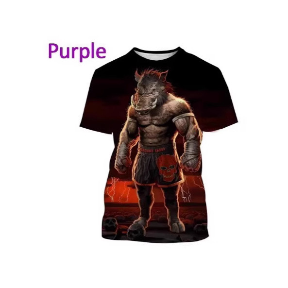 Animal Brazilian Jiu-Jitsu Fighting Summer 3D Round Neck Short Sleeve Printed Men's Sports Casual Fashion Oversized Harajuku t