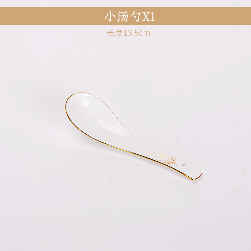 Vajilla de porcelana de hueso Jingdezhen Juego de vajilla de fénix de lujo ligero Regalos para el hogar Platos de cerámica Combinación de platos Tazón de sopa de fideos