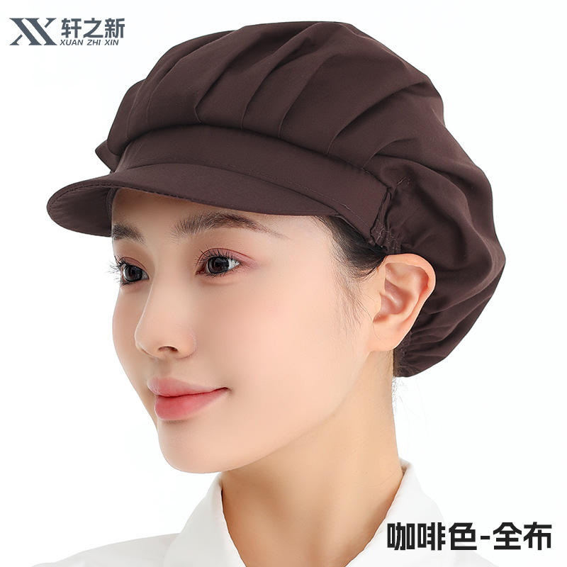 Gorros de trabajo para fábrica y taller de Xuanzhi, gorros de malla para cantina, a prueba de polvo, para chefs y camareros de restaurantes, para higiene alimentaria.
