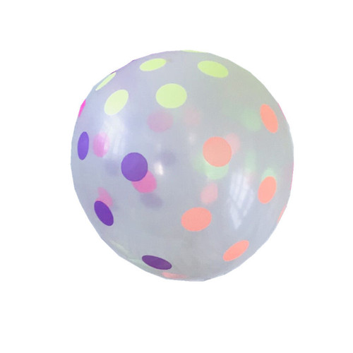 Cross-border fluorescent balloon 12 inches 2.8g transparent fluorescent polka dot balloon candy color love wedding party decoration