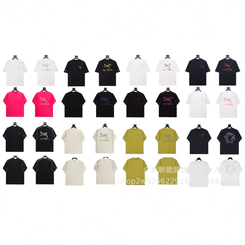 Cross-Border 25Ss Arc'Teryx Short-Sleeved T-Shirt Spring High-Quality Couple's Round-Neck Loose Sports Casual Unisex Style