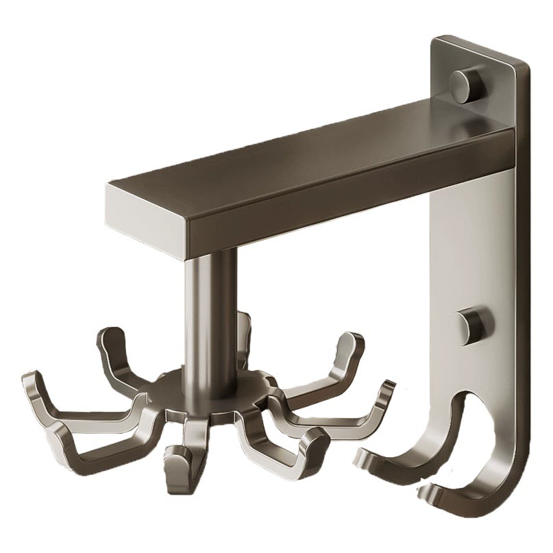 Кухонный вращающийся крючок, настенная полка для хранения шпателей, неперфорированная подвесная полка для шпателей, полка для хранения кухонной посуды