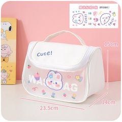 Large capacity cosmetic bag women's portable transparent high-end waterproof travel handbag wash storage bag