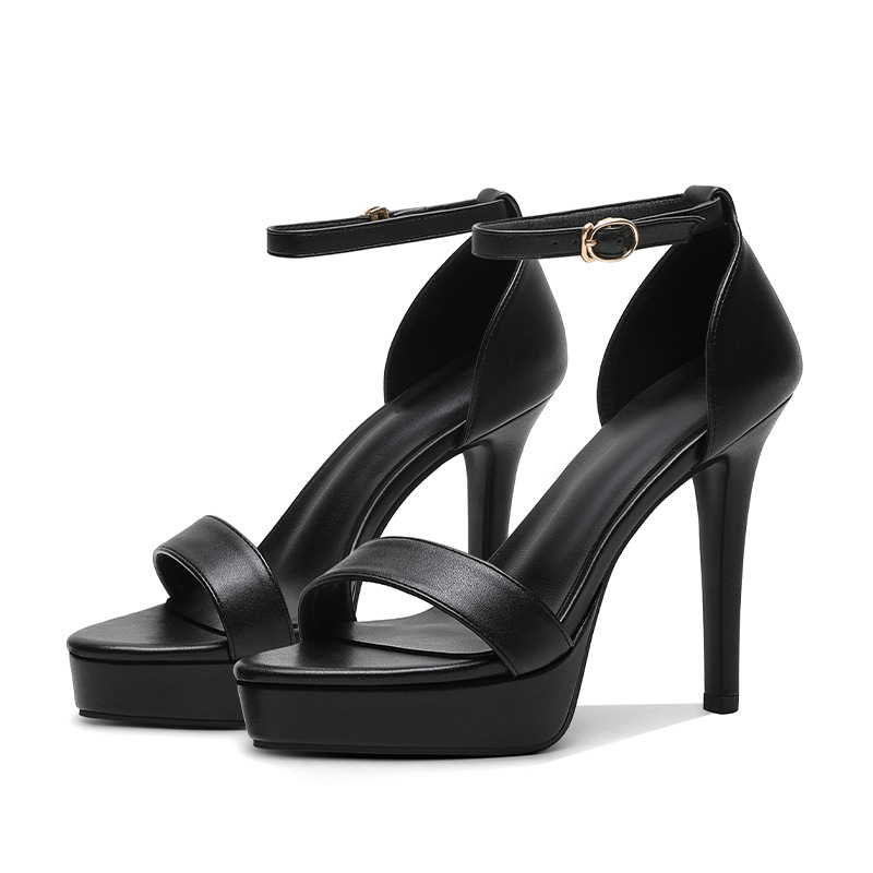 Women's Sexy Solid Color Point Toe Ankle Strap Sandals display picture 2