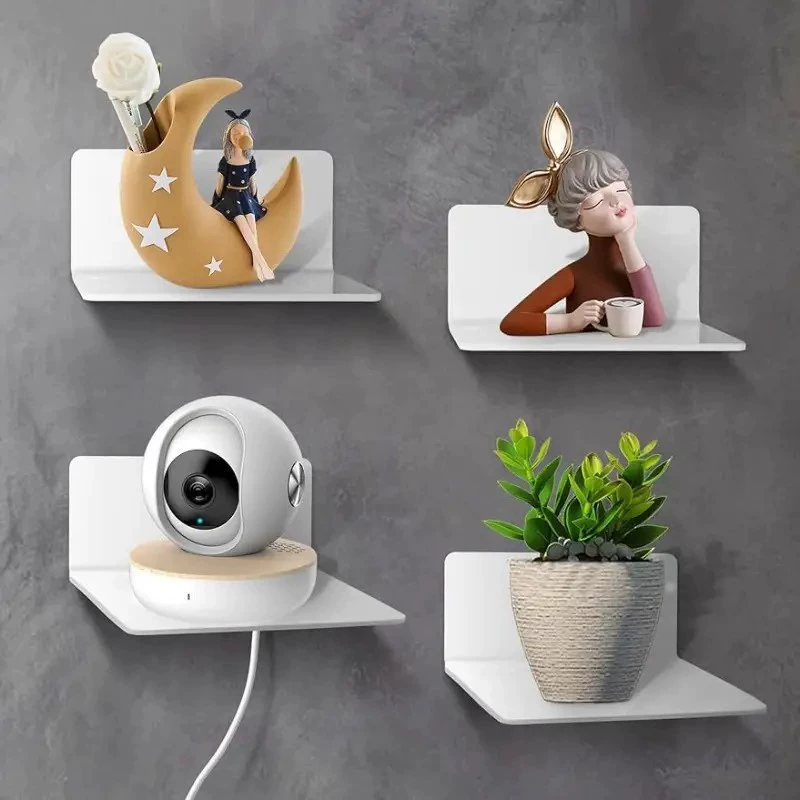 Акриловая 4 шт./компл. плавающая настенная подвесная стойка для детского видеомонитора, стеллаж для хранения, динамик, кукла, дисплей