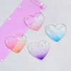 ▫⊙●○Laser Gradient Heart (4 pieces + 4 bead chains)▫⊙●○