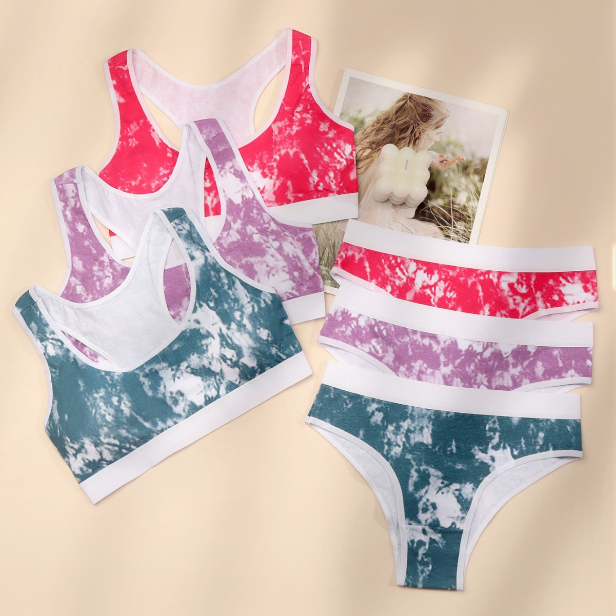 Chaleco para niña, ropa interior, deportes, a prueba de golpes, copa fija, sujetador trasero de belleza, chaleco integrado, algodón cómodo y agradable para la piel