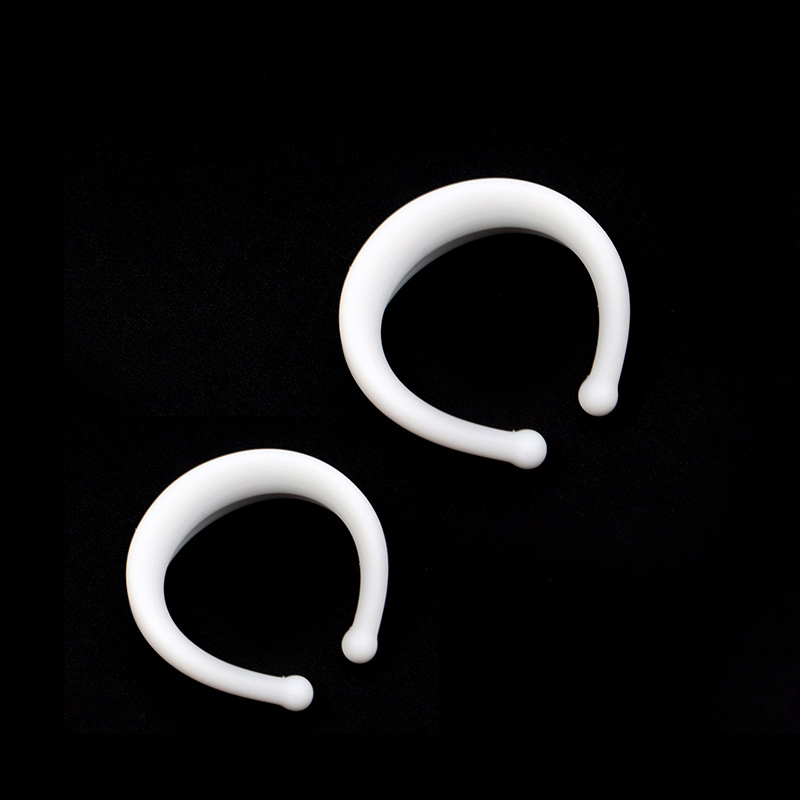 Silicone C-Shaped Foreskin Ring, Semi-Circular Delay Ring for Men, White Day & Night Set — detail image 5