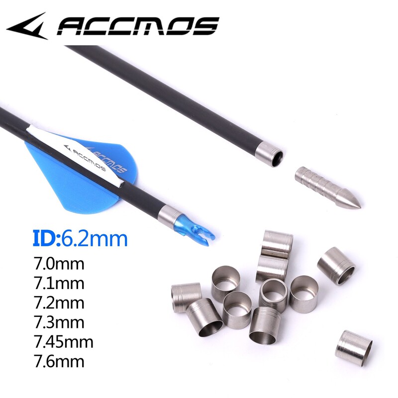 6.2 inner diameter arrow shaft stainless steel explosion-proof ring 7.6/7.45/7.3/7.2mm outer diameter applicable