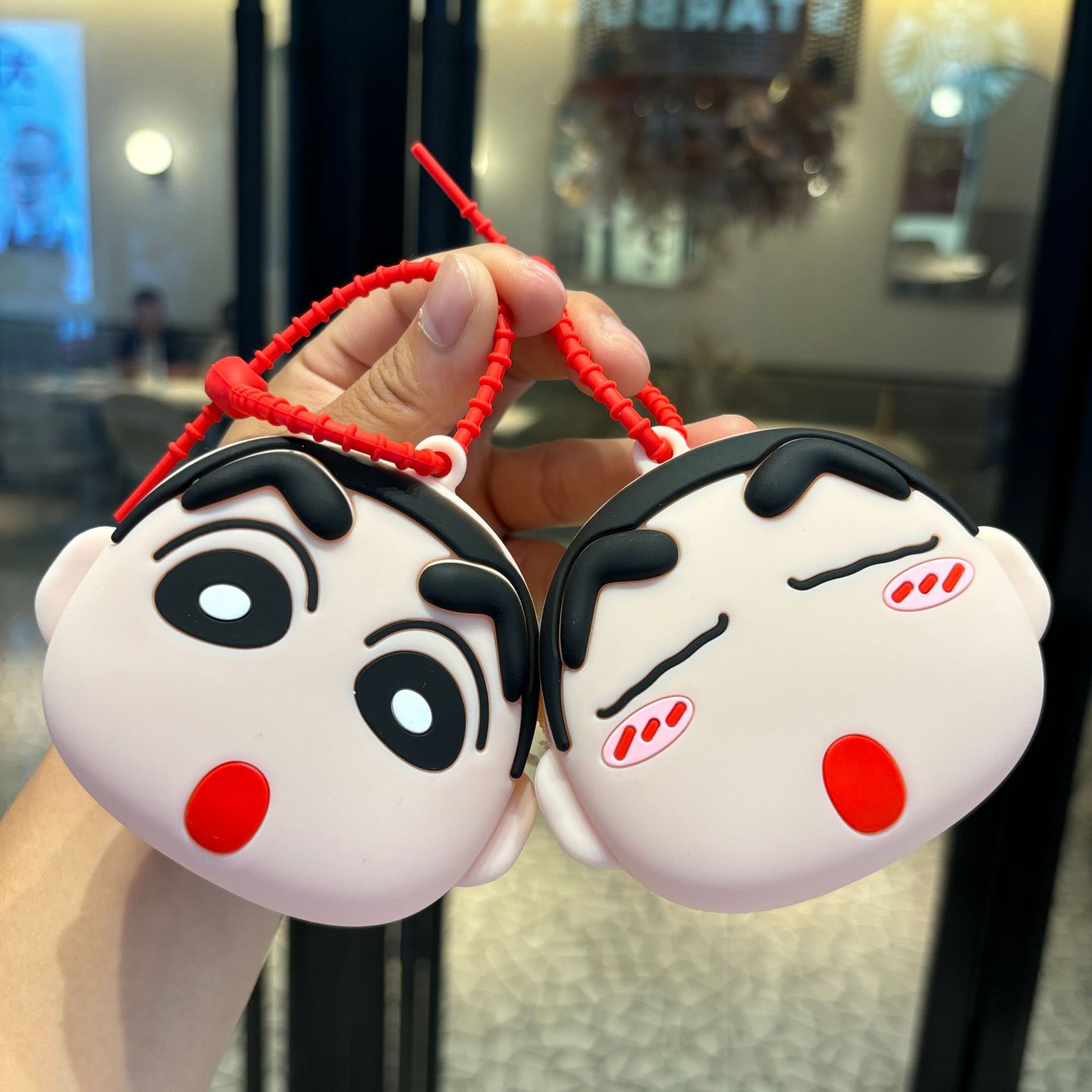 Strawberry Bear Monedero Bolso Llavero Pareja Linda Bolso Llavero Muñeca Colgante Agarre Baby Machine Regalo