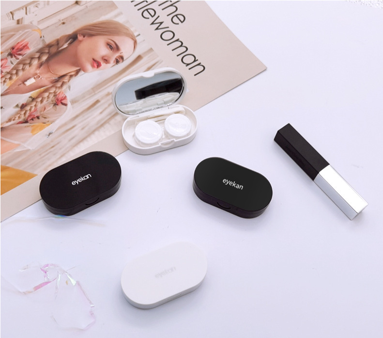 eyekan Contact Lens Case Portable Compact Mini Simple Fashionable Personality Cute ins Girly Companion Eye Pupil Case